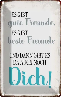 Produktbild von vianmo Blechschild 18x12 cm gibt gute Freunde auch noch Dich Familie