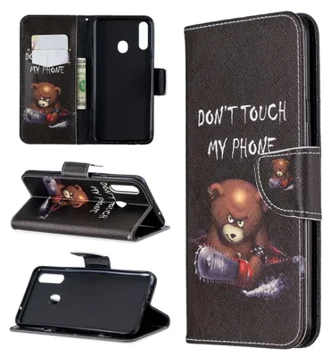 Produktbild von Für Samsung Galaxy A20S Kunst-Leder Handy Tasche Motiv 1 Hülle Case Etuis Cover