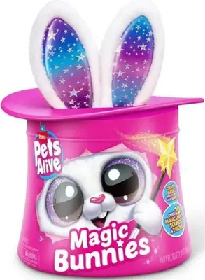 Obrázok produktu pre Kúzelné zajačiky Pets Alive Kúzelný klobúk so zajačikom biely