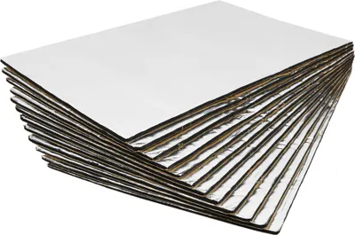 Produktbild von 12 Stk. Dämmmatte Selbstklebende 1.72 m² /19.2sqft Wärmedämmung Schalldämmung Baumwolle Dämmschaummatte Isoliermatte Lärmschutz