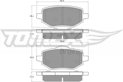 Produktbild von TOMEX brakes Bremsbeläge Satz Hinten Bremsklötze für OPEL Corsa F TX 60-02