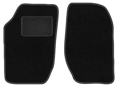 Image de Tapis avant en moquette pour Saab 900 I 1978-1993 – 2 pièces, noirs, sur mesure – Wielganizator LUX