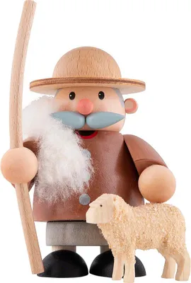 Obrázok produktu pre Fajčiarska figúrka pastiera s malou ovečkou ŠxVxH 7,5x11x7cm NOVINKA