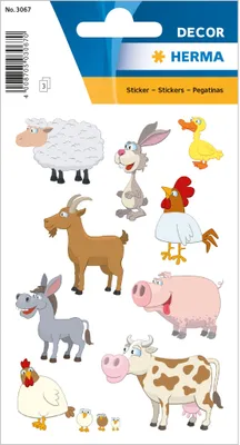 Image de Herma DECOR Autocollants « Animaux préférés », blanc, 27 pièces