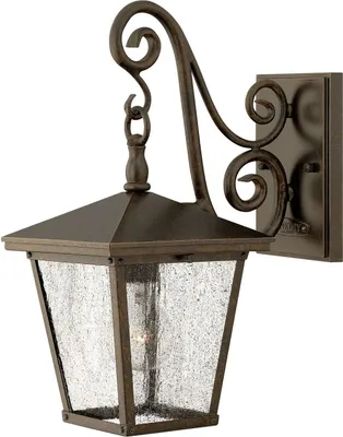 Produktbild von Außenlampe Wand Garten Terrasse IP44 Bronze E27 Glas Metall Rustikal Außenwandleuchte