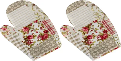 Obrázek produktu pro Kuchyňská chňapka - 2ks - 28x18 cm - Růžová,Zelená,Béžová