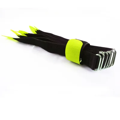 Produktbild von 10 x Klettkabelbinder 30 cm neon - Klett / Flausch auf UNTERSCHIEDLICHEN SEITEN! - DS Metallöse Goodymax®