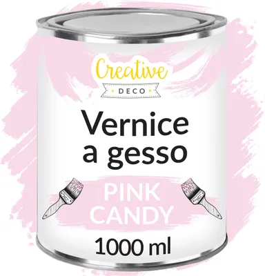 Immagine prodotto di Creative Deco Vernice a Gesso Rosa | 1L | Vernice per Legno Opaca, Lavabile | Chalk Paint| Pittura Mobili per Restauro di Mobili e Decorazione