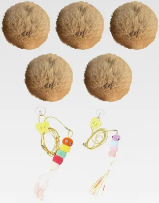 Produktbild von Flaumige Spielbälle Für Katzen,5 Stück Interaktives Katzenspielzeug Zur Bekämpfung Von Langeweile,Flaumig Interaktiver Kätzchen Spielball | Für Kätzchen, Kleintiere, Für Den Innen- Und Außenbereich, T