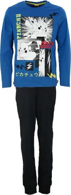 Produktbild von Pokemon Pikachu and Friends Kinder Schlafanzug Pyjama – Blau / 110/116