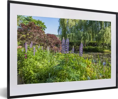 Produktbild von MuchoWow® MuchoWow® Gerahmtes Poster Garten mit bunten Farben im französischen Garten von Monet in Europa 60x40 cm - Poster mit zchwarzem Bilderrahmen - Schlafzimmer - Plakat in Rahmen - Drucken