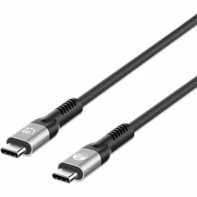 Produktbild von MANHATTAN USB4 USB-C Stecker/Stecker Kabel 240W 40G 8K 1m