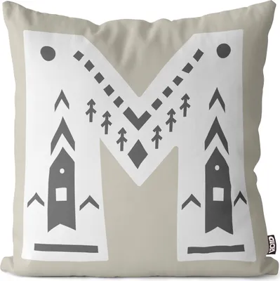 Produktbild von VOID M Dekorative Buchstaben Kissenbezug Kissenhülle Sofakissen Kissen Deko Outdoor-Kissen Dekokissen