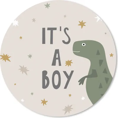 Produktbild von MuchoWow® Mauspad Mousepad Zitate - Sprichwörter - Es ist ein Junge - Dinosaurier - Kinder - Baby - Jungen - Mädchen 40x40 cm - Mousepads - Maus Mat - Pad - Mausunterlage - Schreibtisch Accessoires