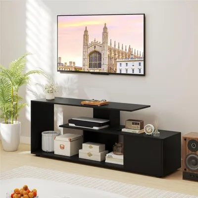 Immagine prodotto di Mobile TV - Mobile per televisore - Basso per TV - Mobile TV nero - Design asimmetrico