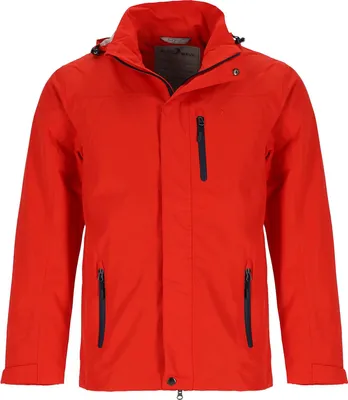 Produktbild von Blue Wave Herren Funktionsjacke Jupp mit abnehmbarer Kapuze - Outdoor-Jacke wasserdicht, winddicht und atmungsaktiv in Orange Größe M