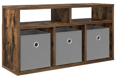 Productafbeelding van vidaXL Dressoir met lades, gerookt eikenhout, 72 x 22,5 x 38 cm