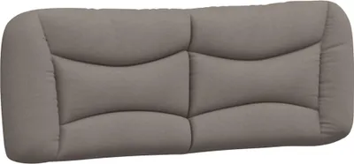 Image de vidaXL Coussin de tête de lit "Hvar" Taupe 120 cm Tissu