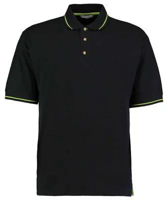 Produktbild von Kustom Kit - "St Mellion" Poloshirt für Herren LT3983 (XL) (Schwarz/Limone)