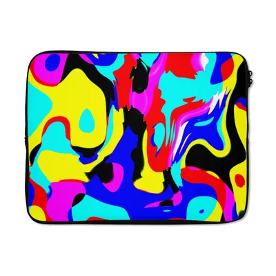 Produktbild von MuchoWow® Laptop Hülle 15 Zoll Bunter Hintergrund Laptoptasche - Laptoptasche - Sleeve - Rundum-Schutz