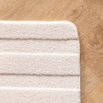 Produktbild von Villa Möbel Pomivo Kurzflor Boho Teppich Weich Anti-Rutsch Rückseite Waschbar, Farbe:Creme, Grösse:240x340 cm