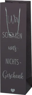 Produktbild von SUSY CARD Flaschentüte "Wir schenken uns Nichts-Geschenk"