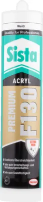 A product shot of a tube of Sista F130 Premium Acryl adhesive.