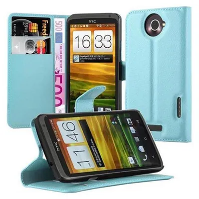 Immagine prodotto di Cadorabo custodia per HTC ONE X / X+ custodia protettiva in blu custodia per cellulare cover chiusura magnetica