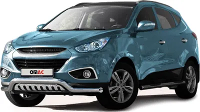 Produktbild von Edelstahl Frontschutzbügel für Hyundai ix35 2010-2015 mit ABE Silber Rammschutz