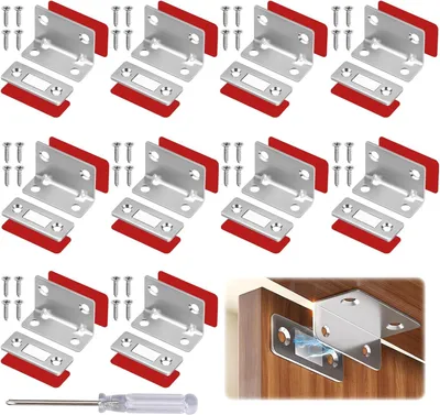 Produktbild von Selbstklebende Schranktürmagnetverschluss 10 Stück, starke Magnete, Edelstahl, langlebig, für Schranktüren