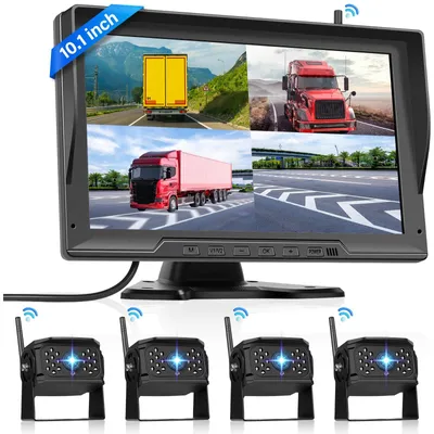 Productafbeelding van Achteruitrijcamera Draadloos - 10,1 Inch Scherm - Voor Auto en Camper