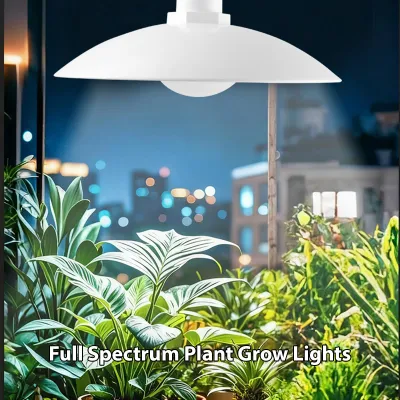 Zdjęcie produktu dla Wiszące lampy do uprawy roślin – lampy sufitowe o pełnym spektrum światła z timerem i przewodem zasilającym oraz wtyczką amerykańską
