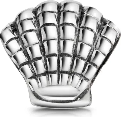 Produktbild von MATERIA by Matthias Wagner 925 Silber Bead Element Muschel - European Bead Muschel Anhänger antik für Armbänder 381