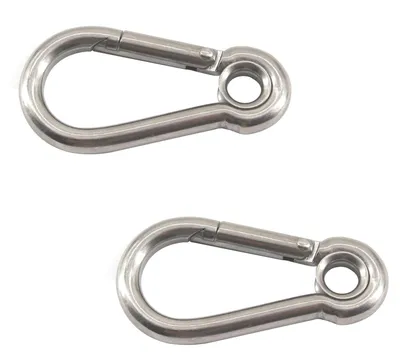 Produktbild von Elzusha - 2 Stück, robuste Federhaken aus Edelstahl, 100 mm