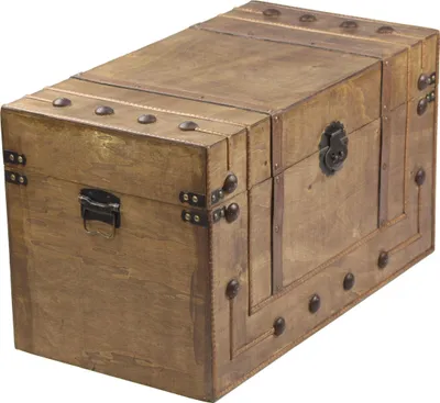 Produktbild von Holztruhe groß, braun, 62x34x36 cm, Aufbewahrungstruhe, Dekotruhe