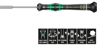 Immagine prodotto di Chiave a bussola elettrica da 3,2 mm Wera | 4013288032331