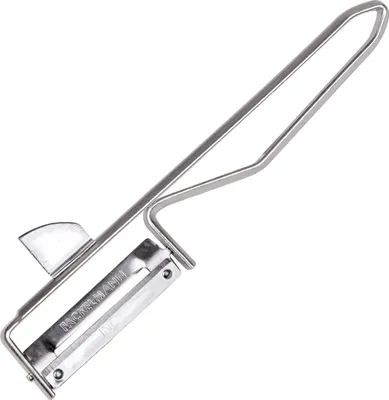 Produktbild von Fackelmann Universalschäler, Spargelschäler aus Edelstahl, Sparschäler für Obst und Gemüse (Farbe: Silber)