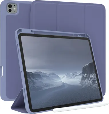 Produktbild von EAZY CASE Smartcase mit Stifthalter für Apple iPad Pro 13 (2024) Hülle mit Stifthalterung, Tablet Cover aufstellbar  13 Zoll in Blau