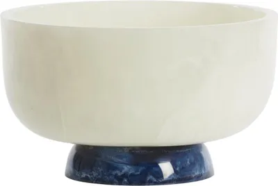 Produktbild von Dekoschale Schale LEWOTOBI von Light & Living Ø28x17 cm Kunststoff Weiß-Blau