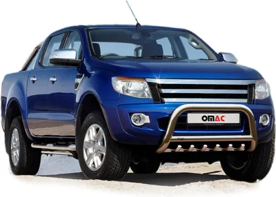 Obrázok produktu pre Ochranná lišta predného nárazníka pre Ford Ranger 2015-2025 s ABE oceľou strieborná