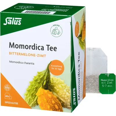 Produktbild von Salus Momordica Tee, Bittermelone-Zimt Kräutertee, Spezialtee, Momordica charantia 40X2.3 g
