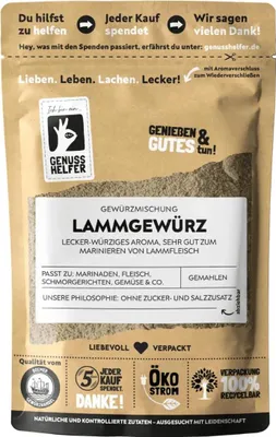 Produktbild von Lammgewürz, gemahlen, feine Würze für Lammgerichte, für Steak und Filets, 10 x 50g