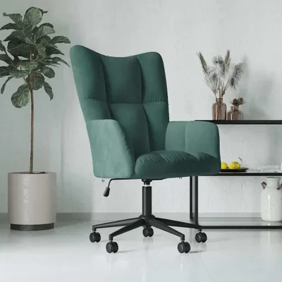 Image de vidaXL Fauteuil relax vert foncé velours