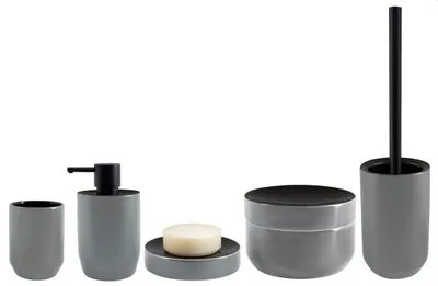 Immagine prodotto di Set da bagno spirella 5 pezzi Jaro Grigio/Nero