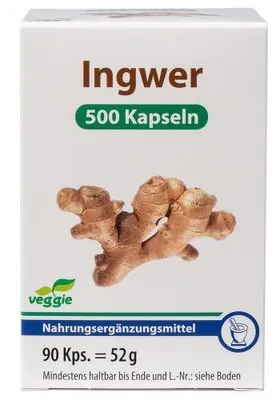 Obrázok produktu pre Pharma Peter Zázvor 500 kapsúl, 90 ks kapsúl