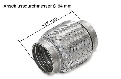 Produktbild von HJS 83 00 8335 Flexrohr Abgasanlage Auspuffrohr für BMW 3 Touring (E91) 3 Limousine (E90) 5 Touring (F11) 1 Schrägheck (F20) 3 Touring (F31) X3