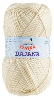 50g Strickgarn DAJANA Uni, creme