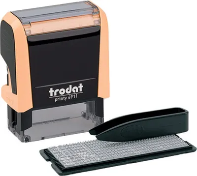 Obrázek produktu pro Trodat 4911 TYPOMATIC, Samonamáčející, Razítko s textem/datem, 13 x 37 mm, Černá, Krém, CO2 compensated, 54 mm