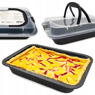 Zdjęcie produktu dla Blacha do pieczenia 36 x 25 cm z powłoką nieprzywierającą i pokrywką MEYERHOFF