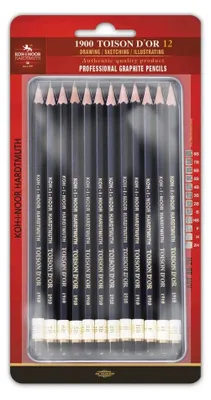 Produktbild von Graphitstifte 12er Set "Toison Dòr ART" - Gradation 8B - 2H, im Metalletui